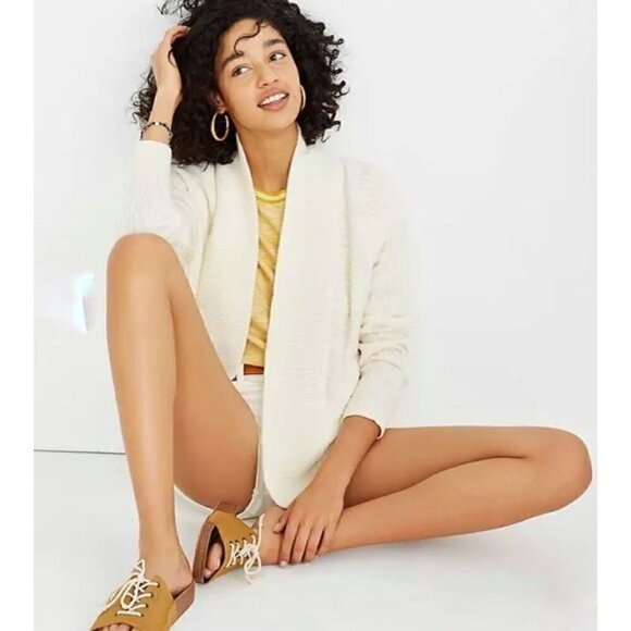 Madewell Harbor Open Cardigan Sweater Ivory Size XS - Picture 1 of 7